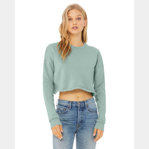 Ladies' Cropped Fleece Crew Thumbnail