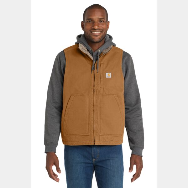 Sherpa Lined Mock Neck Vest Thumbnail