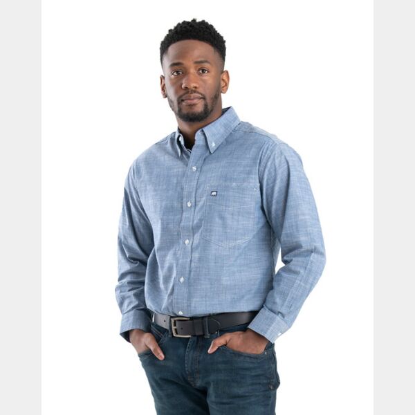 Men's Foreman Flex180 Chambray Button-Down Woven Shirt Thumbnail
