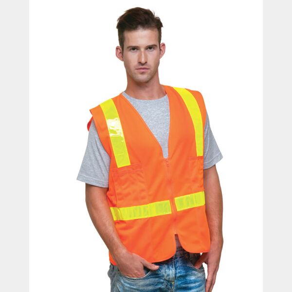 Unisex USA Made  22Surv-Y Class 2 ANSI High Vis Surveyor Safety Vest Thumbnail
