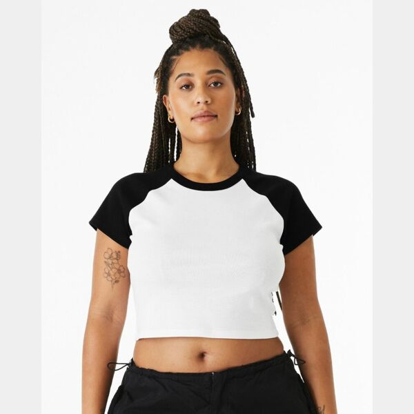 Women's Micro Rib Raglan Baby Tee Thumbnail