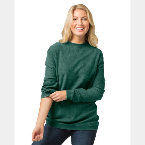 LadiesRally Corduroy Knit Pullover Crew Thumbnail