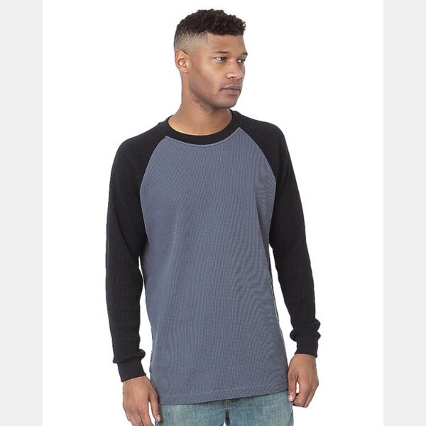 Men's USA Made Heavyweight Waffle Knit Thermal Raglan Shirt Thumbnail
