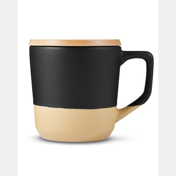 16.5oz Boston Ceramic Mug With Wood Lid Thumbnail