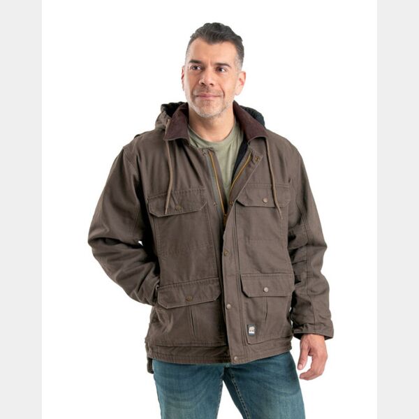 Men's Heartland Washed Duck Zip-Off Hooded Coat Thumbnail