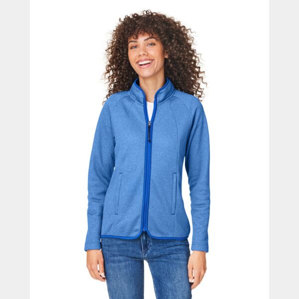 Ladies' Venture Heathered Stripe Full-Zip Thumbnail