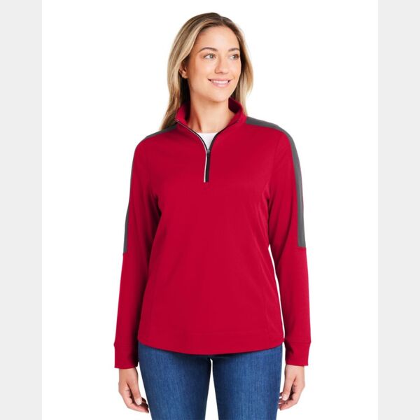 Women's Market Snag Protect Mesh Colorblock Quarter-Zip Pullover Thumbnail