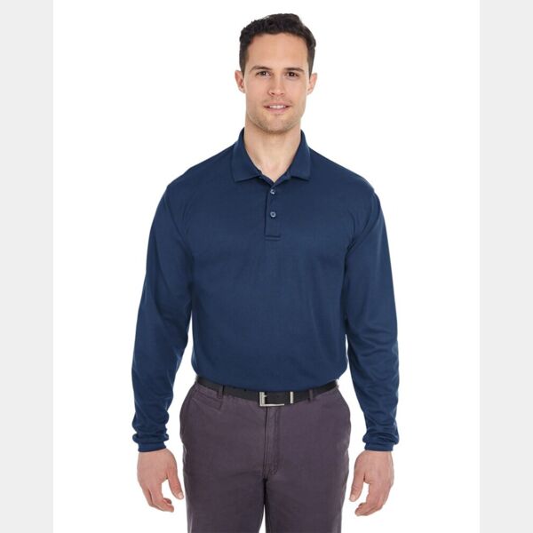 Men's Cool & Dry Long Sleeve Mesh Piqué Polo Thumbnail