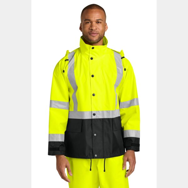 Ansi 107 Class 3 Rain Jacket Thumbnail