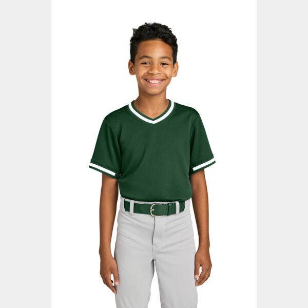 Youth Tough Mesh V Neck Baseball Jersey Thumbnail