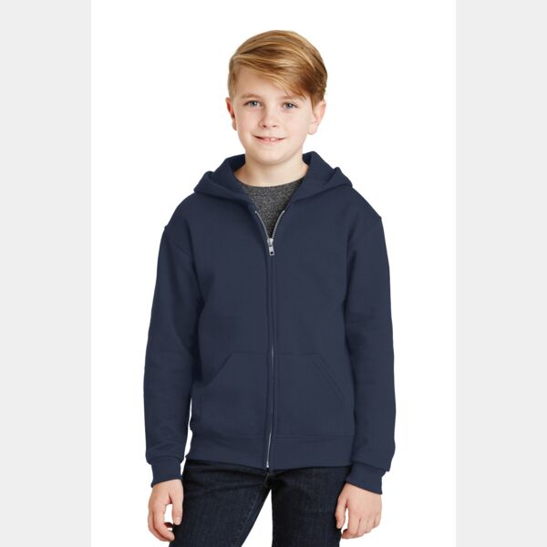 Youth NuBlend ® Full Zip Hooded Sweatshirt Thumbnail