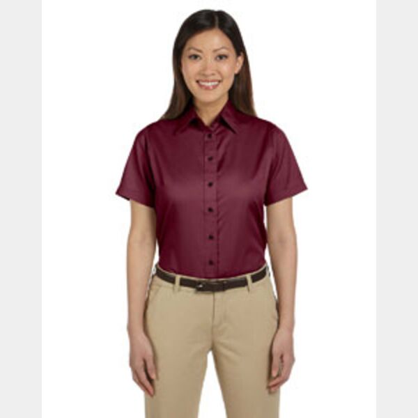 Ladies' Easy Blend™ Short-Sleeve Twill Shirt with Stain-Release Thumbnail