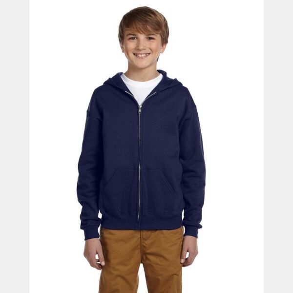 Youth NuBlend® Fleece Full-Zip Hooded Sweatshirt Thumbnail