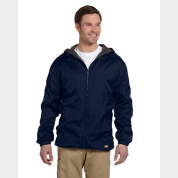 Men's Fleece-Lined Hooded Nylon Jacket Thumbnail