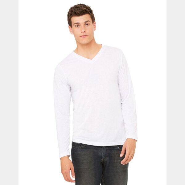 Unisex Long Sleeve V-Neck Tee Thumbnail