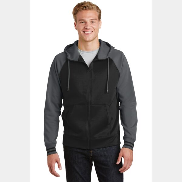 Sport Wick ® Varsity Fleece Full Zip Hooded Jacket Thumbnail