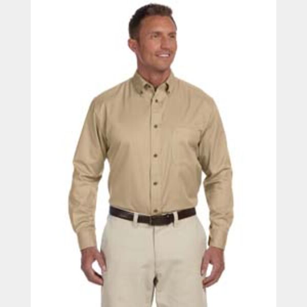 Men's Tall Easy Blend™ Long-Sleeve Twill Shirt with Stain-Release Thumbnail