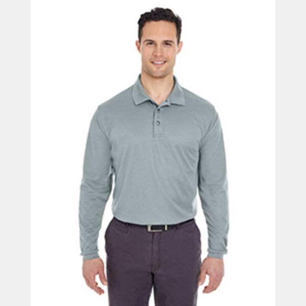 Adult Cool & Dry Long-Sleeve Mesh Piqué Polo Thumbnail