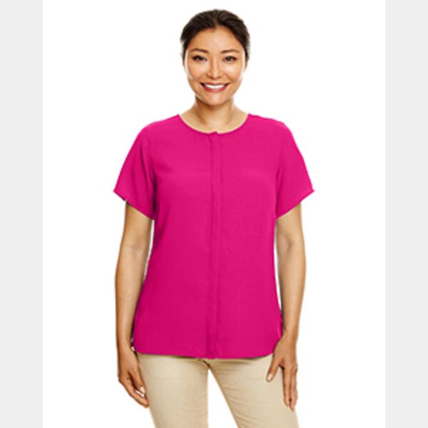 Ladies' Perfect Fit™  Short-Sleeve Crepe Blouse Thumbnail
