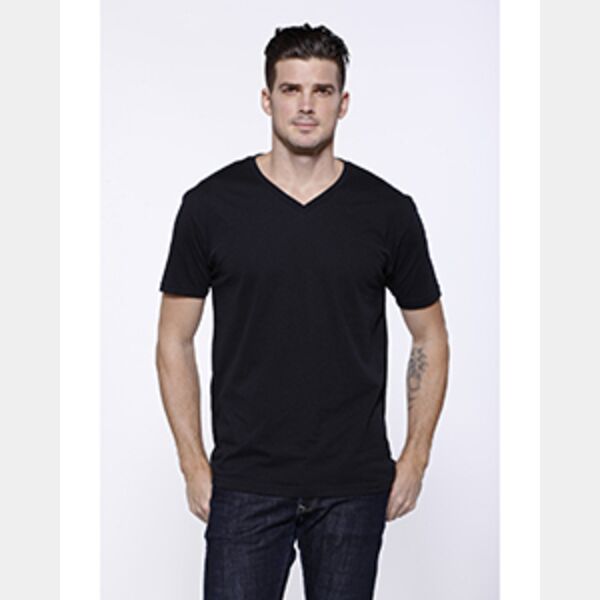 Men's CVC V-Neck T-Shirt Thumbnail