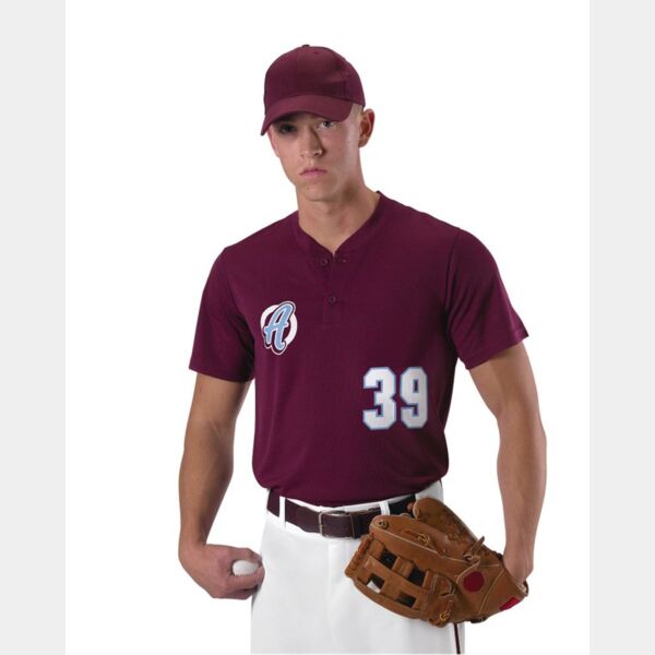 Youth Baseball Two Button Henley Jersey Thumbnail