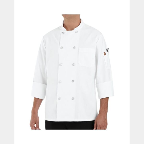 100% Polyester Ten Pearl Button Chef Coat Thumbnail