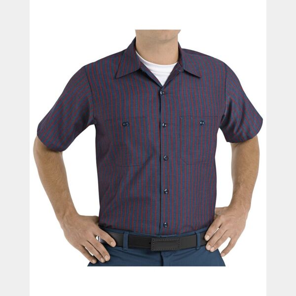 Men's Tall Industrial Short Sleeve Work Shirt Thumbnail
