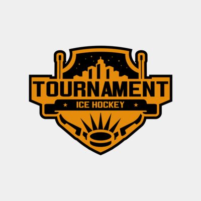 Tournament Ice Hockey logo template 02 Thumbnail