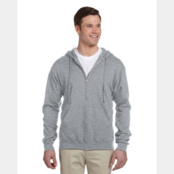 Adult 8 oz. NuBlend® Fleece Full-Zip Hooded Sweatshirt Thumbnail