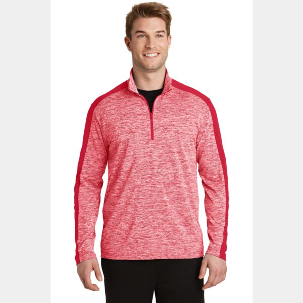 PosiCharge ® Electric Heather Colorblock 1/4 Zip Pullover Thumbnail