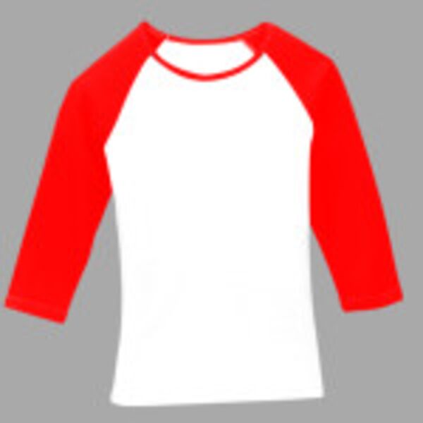 DT228 District® - Juniors 50/50 3/4-Sleeve Raglan Tee Thumbnail