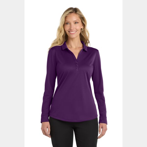 ® Ladies Silk Touch ™ Performance Long Sleeve Polo Thumbnail