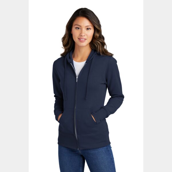 Ladies Core Fleece Full Zip Hooded Sweatshirt Thumbnail