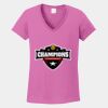 Ladies Heavy Cotton ™ 100% Cotton V Neck T Shirt Thumbnail