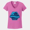 Ladies Heavy Cotton ™ 100% Cotton V Neck T Shirt Thumbnail