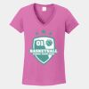 Ladies Heavy Cotton ™ 100% Cotton V Neck T Shirt Thumbnail