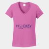 Ladies Heavy Cotton ™ 100% Cotton V Neck T Shirt Thumbnail