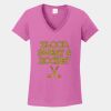 Ladies Heavy Cotton ™ 100% Cotton V Neck T Shirt Thumbnail