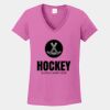 Ladies Heavy Cotton ™ 100% Cotton V Neck T Shirt Thumbnail