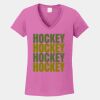 Ladies Heavy Cotton ™ 100% Cotton V Neck T Shirt Thumbnail
