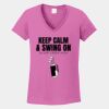 Ladies Heavy Cotton ™ 100% Cotton V Neck T Shirt Thumbnail