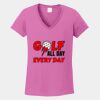 Ladies Heavy Cotton ™ 100% Cotton V Neck T Shirt Thumbnail